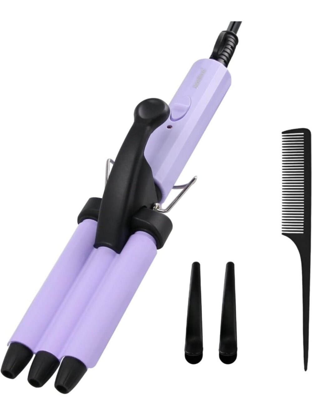 Mini Hair Crimper for Beach Waves, 1/2 Inch Curling Iron, Travel-Friendly Tool